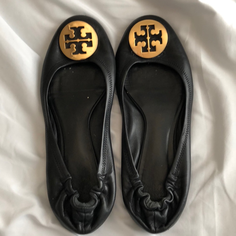 Tory Burch Black Flats